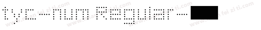 tyc-num Regular字体转换